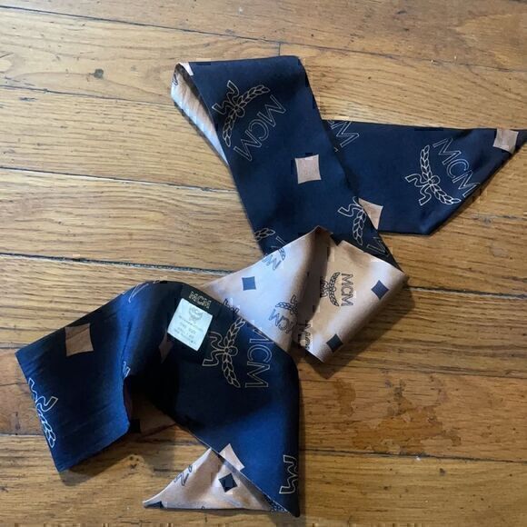 Mcm Twill Silk Scarf